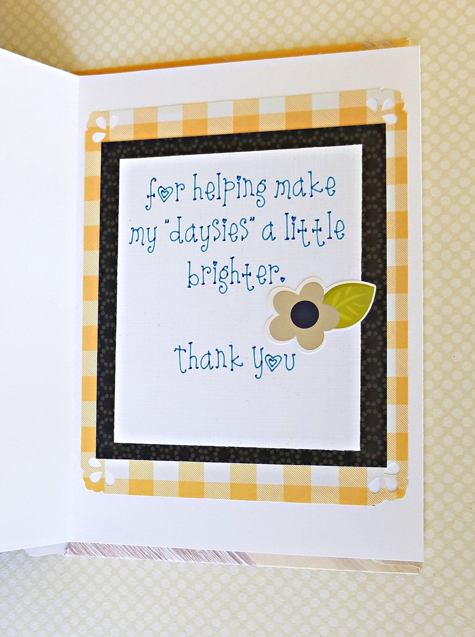 Daisy Thank you Card - New Beginning Designs