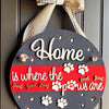 Dog Front Door Sign- Black and Red - New Beginning Designs