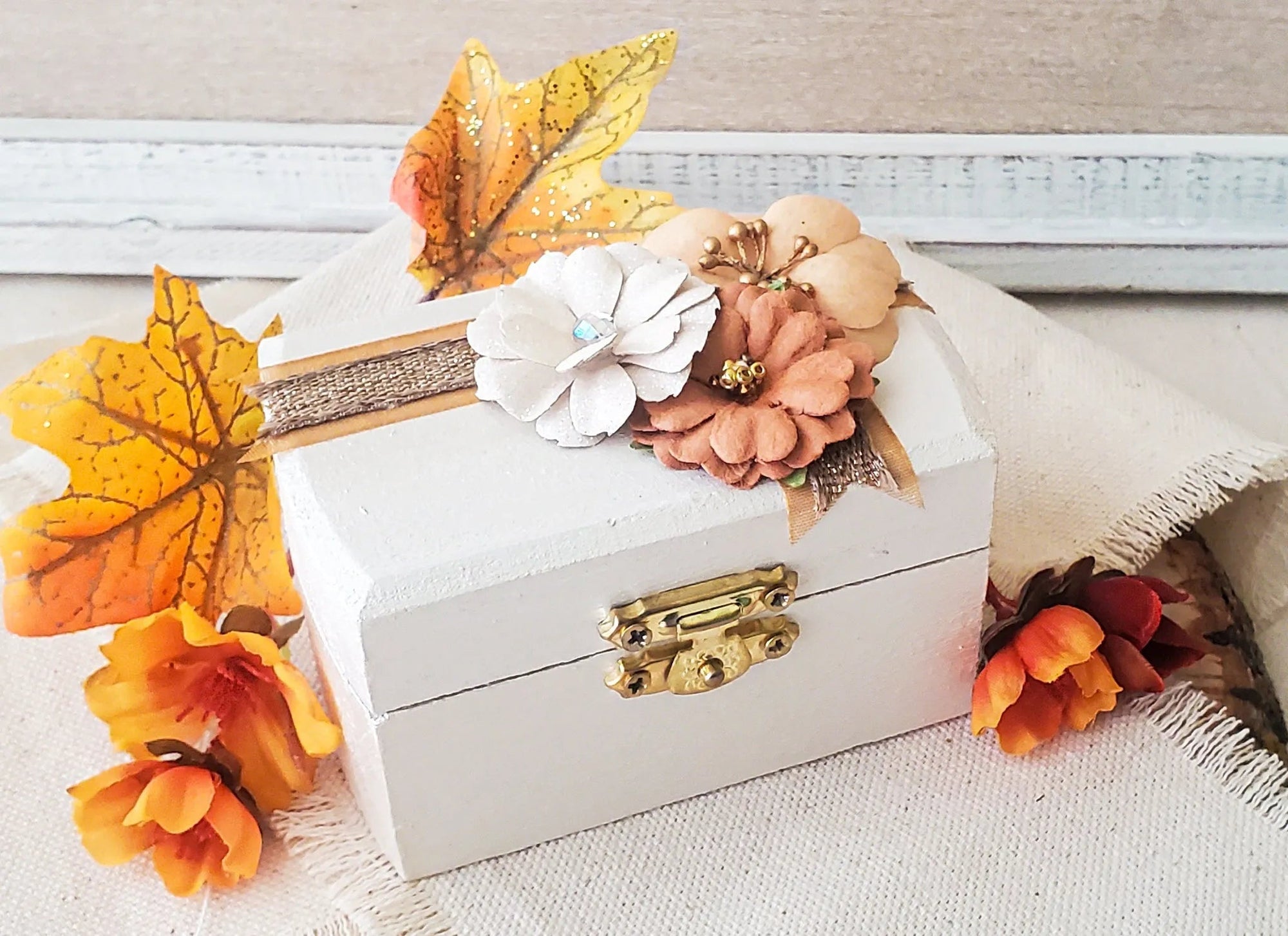 Fall Ceremony Ring Box - New Beginning Designs