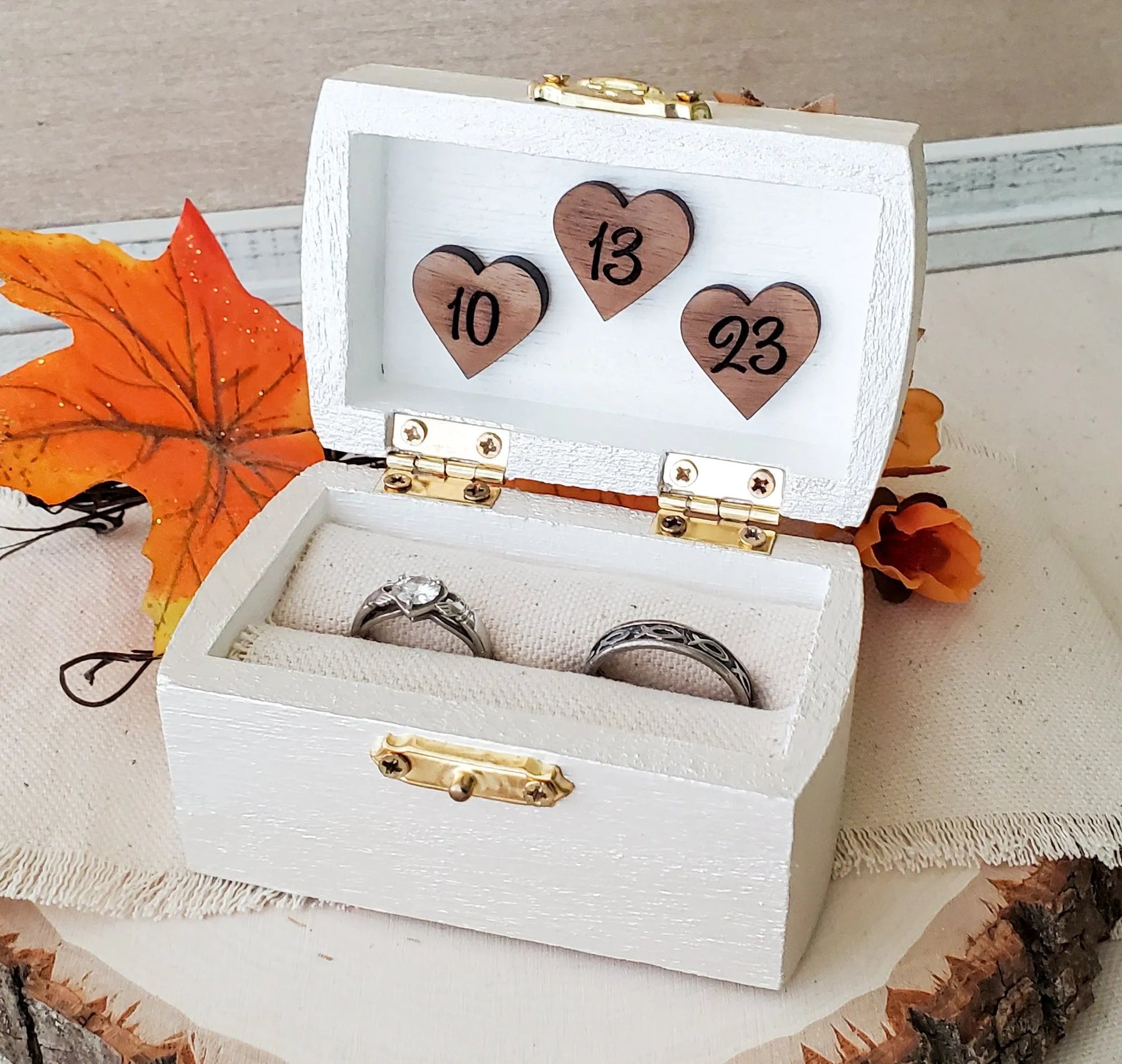 Fall Ceremony Ring Box - New Beginning Designs