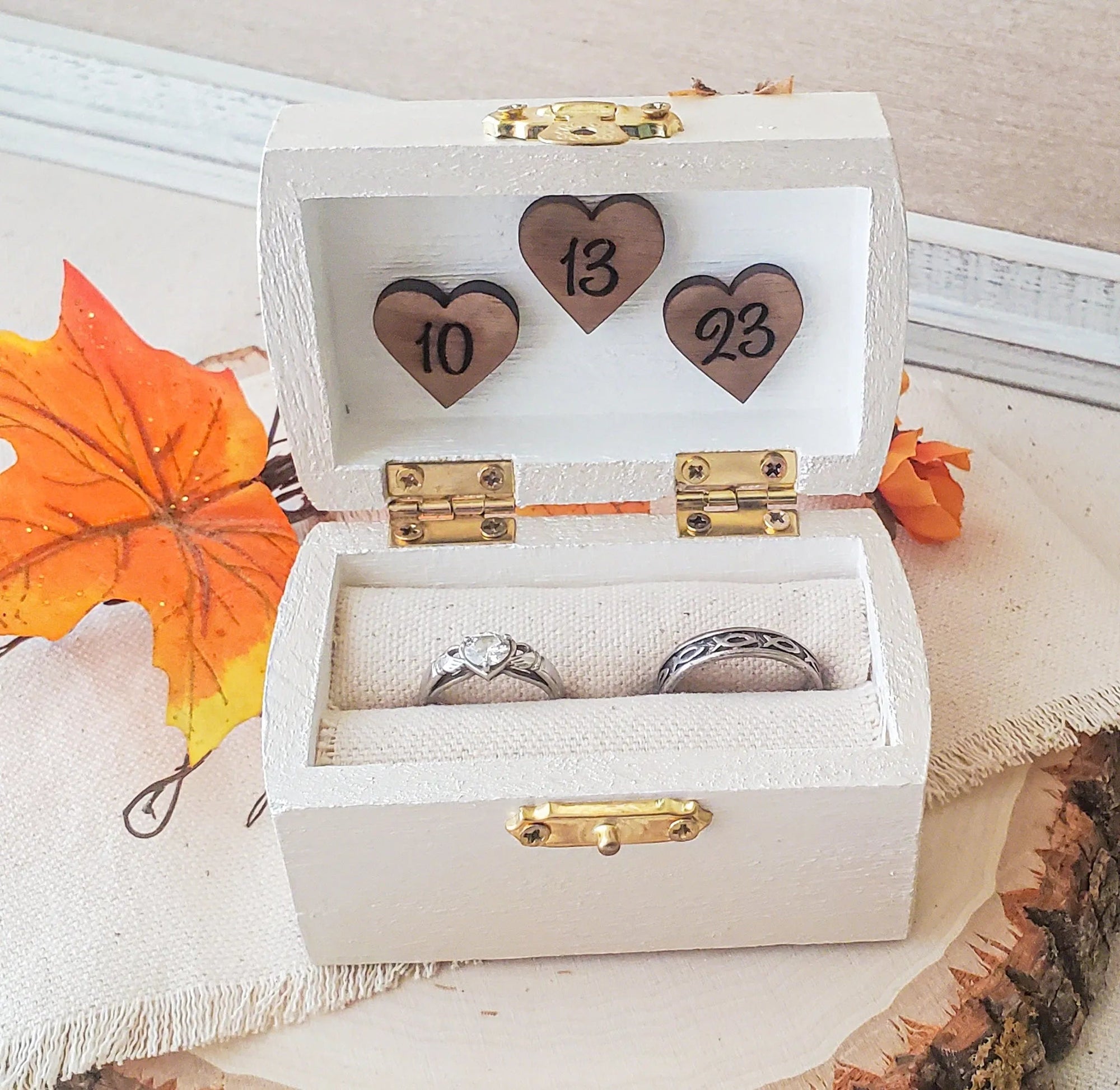 Fall Ceremony Ring Box - New Beginning Designs