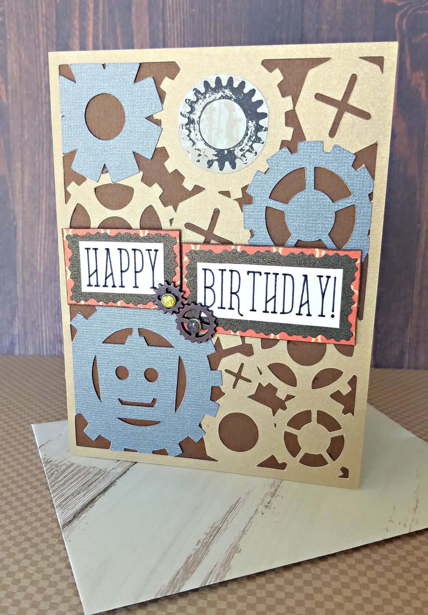 Gear Birthday Card - New Beginning Designs