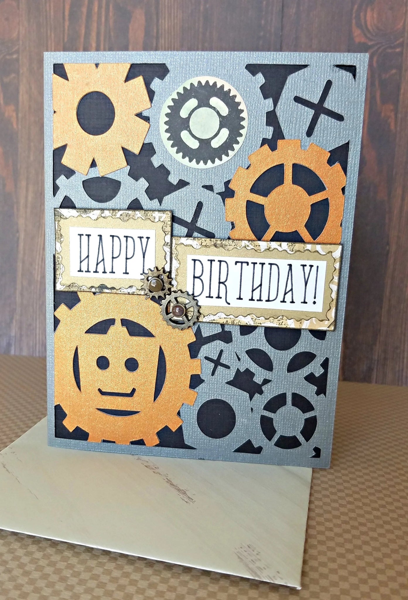 Gear Birthday Card - New Beginning Designs