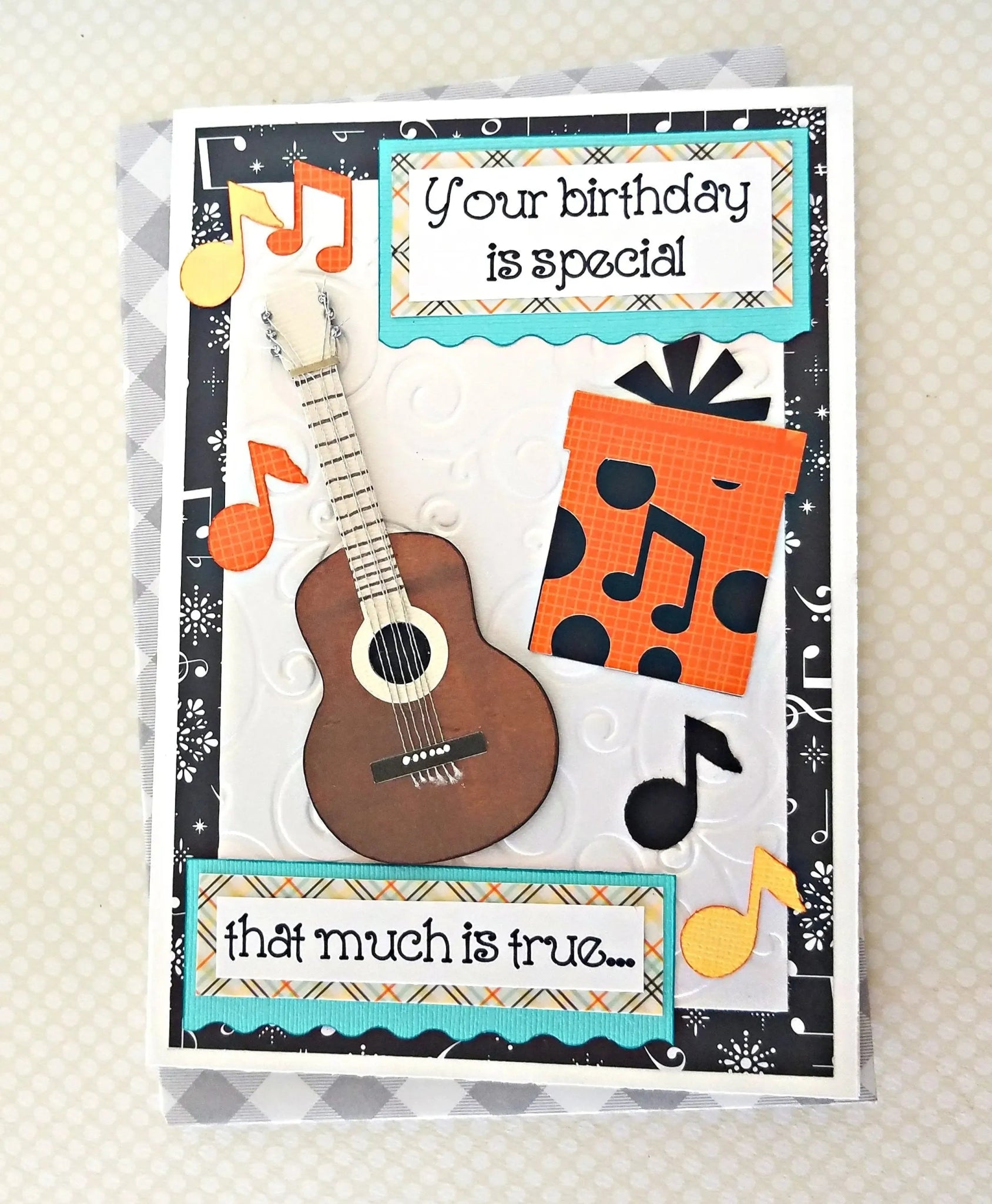 Guitar Birthday Card - New Beginning Designs