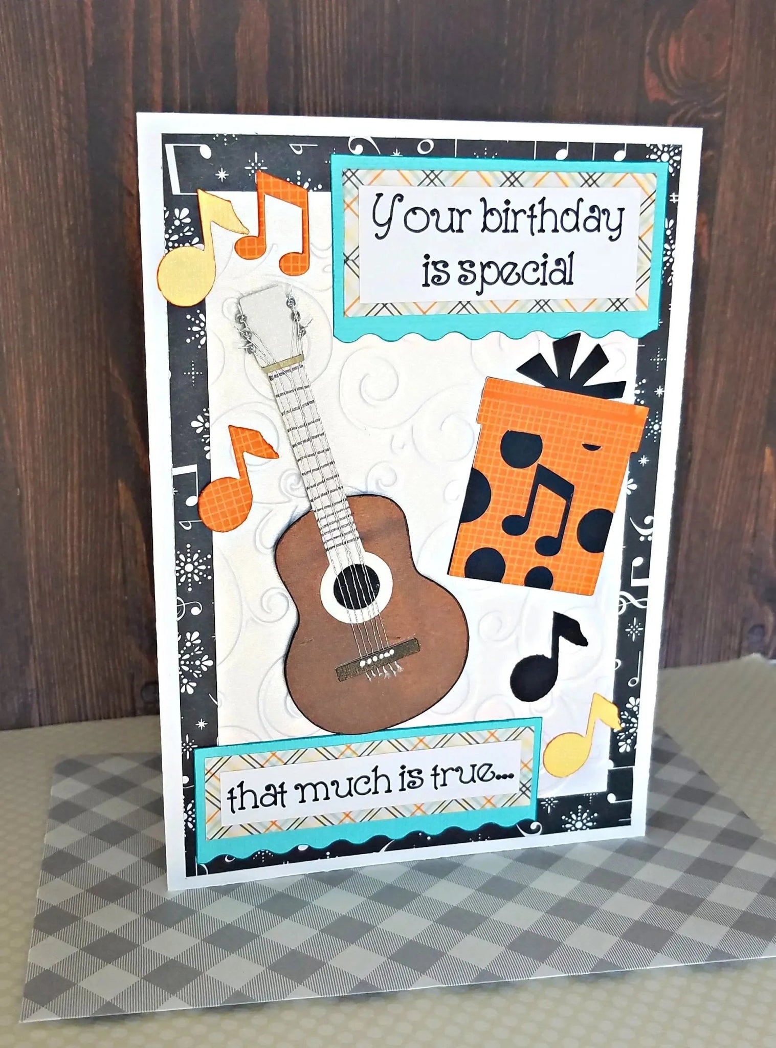 Guitar Birthday Card - New Beginning Designs