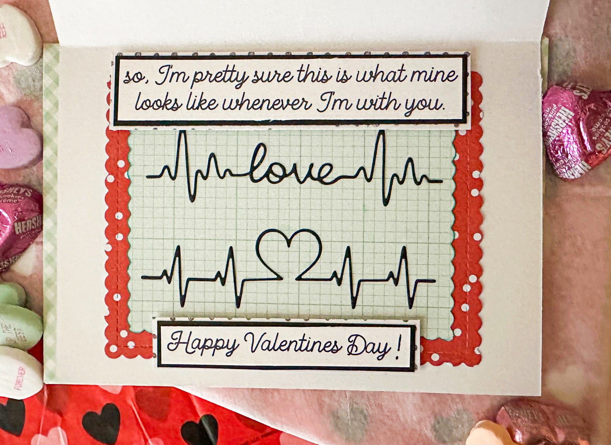 Heartbeat Valentine Greeting Card - New Beginning Designs