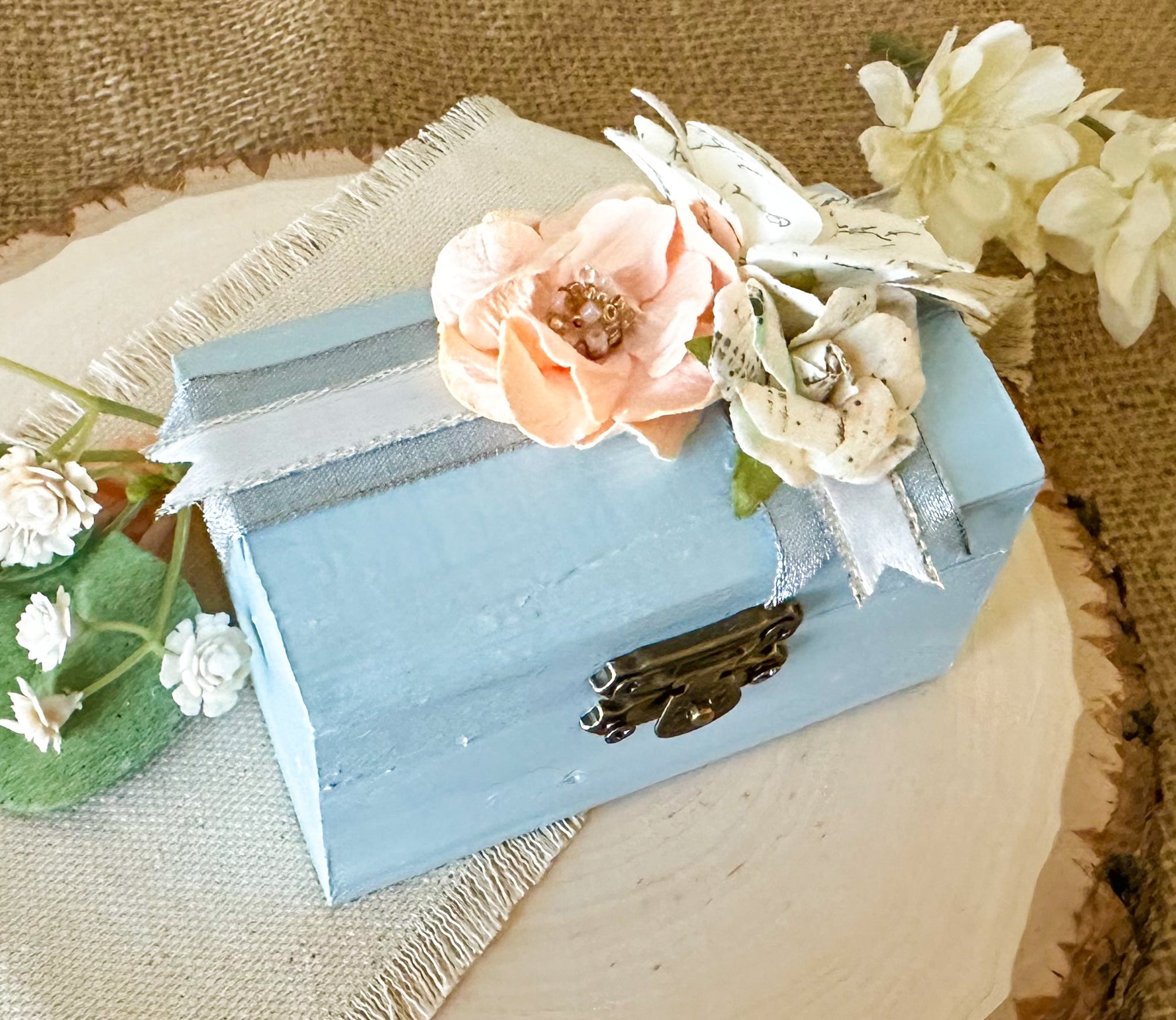 Ice Blue Ceremony Ring Box - New Beginning Designs