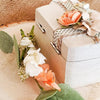 Ivory Floral Ceremony Ring Box - New Beginning Designs