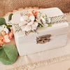 Ivory Floral Ceremony Ring Box - New Beginning Designs