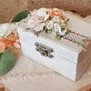 Ivory Floral Ceremony Ring Box - New Beginning Designs