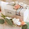 Ivory Floral Ceremony Ring Box - New Beginning Designs