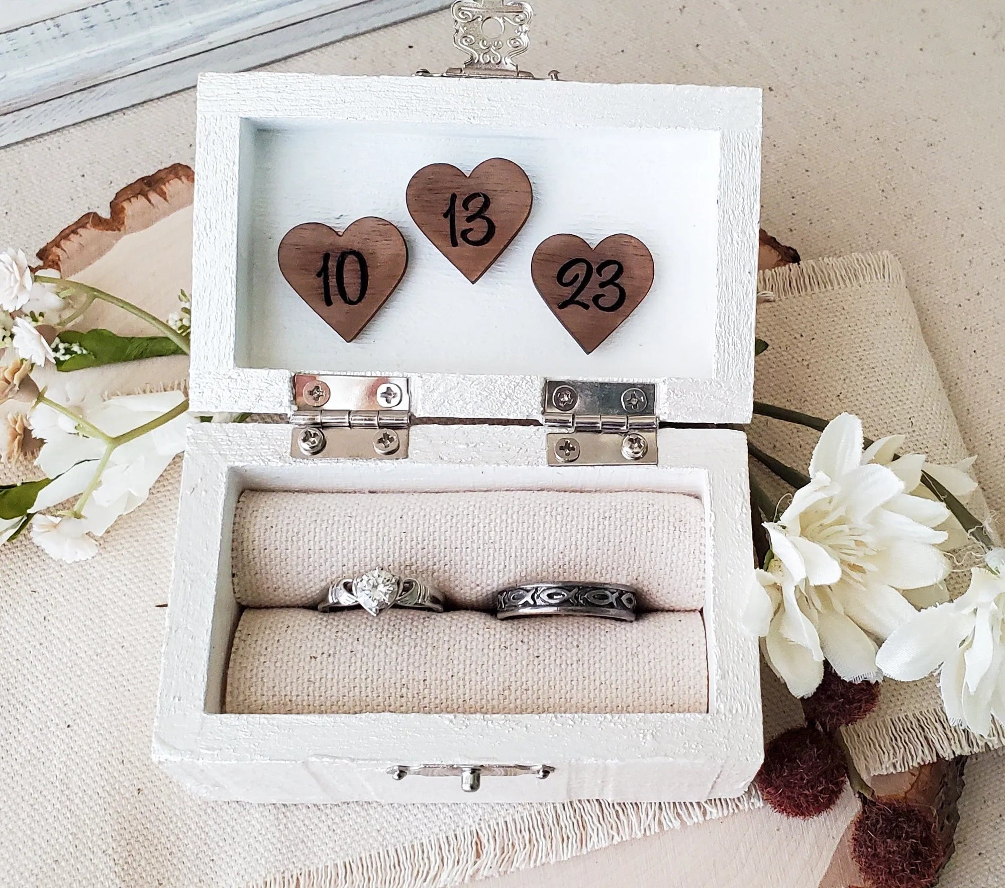 Ivory Rose Ceremony Ring Box New Beginning Designs