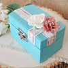 Light Blue Floral Ceremony Ring Box - New Beginning Designs