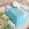 Light Blue Floral Ceremony Ring Box - New Beginning Designs