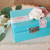 Light Blue Floral Ceremony Ring Box - New Beginning Designs