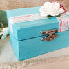 Light Blue Floral Ceremony Ring Box - New Beginning Designs