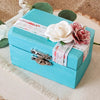 Light Blue Floral Ceremony Ring Box - New Beginning Designs