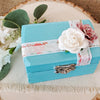 Light Blue Floral Ceremony Ring Box - New Beginning Designs