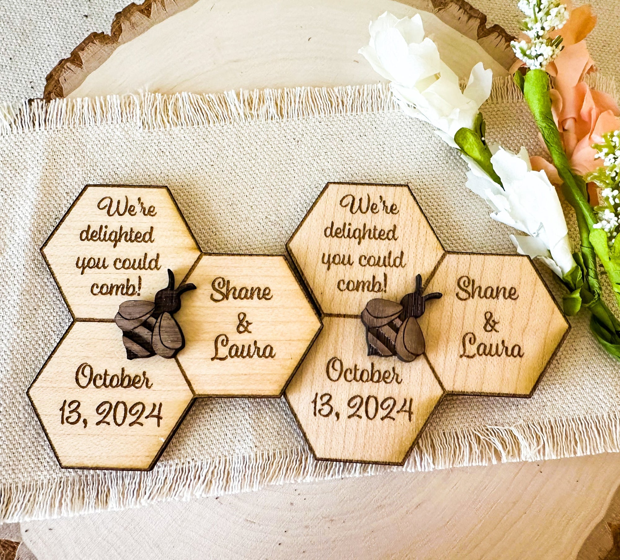 Meant to Bee Wedding Favor Magnets - New Beginning Designs