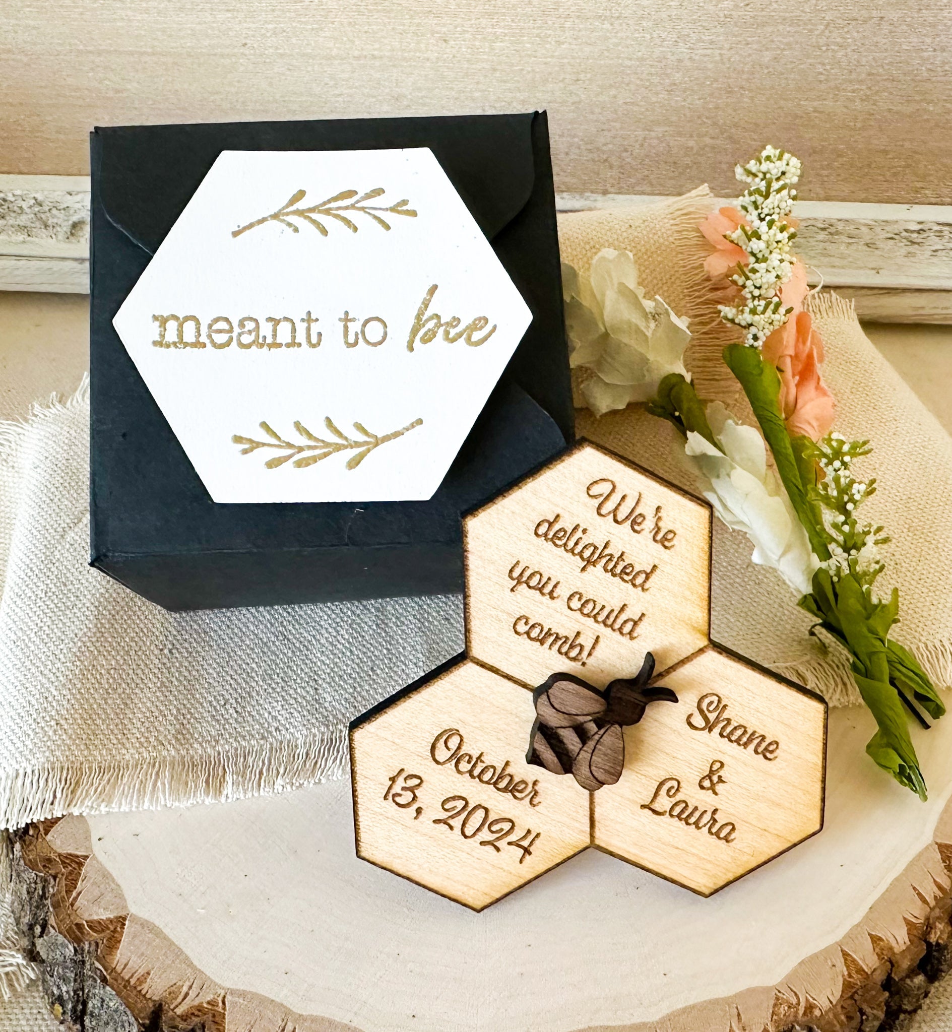 Meant to Bee Wedding Favor Magnets - New Beginning Designs