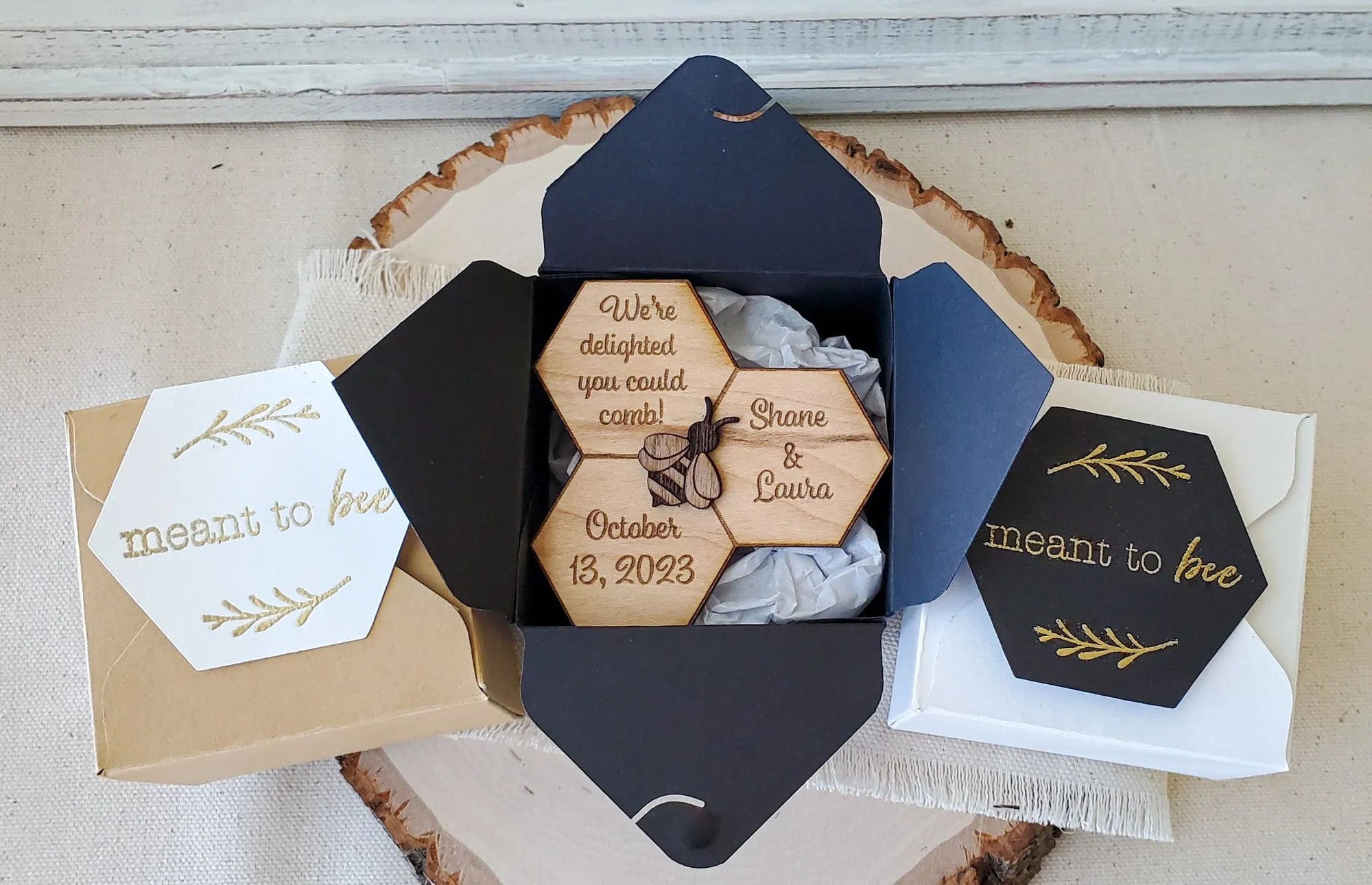 Meant to Bee Wedding Favor Magnets - New Beginning Designs