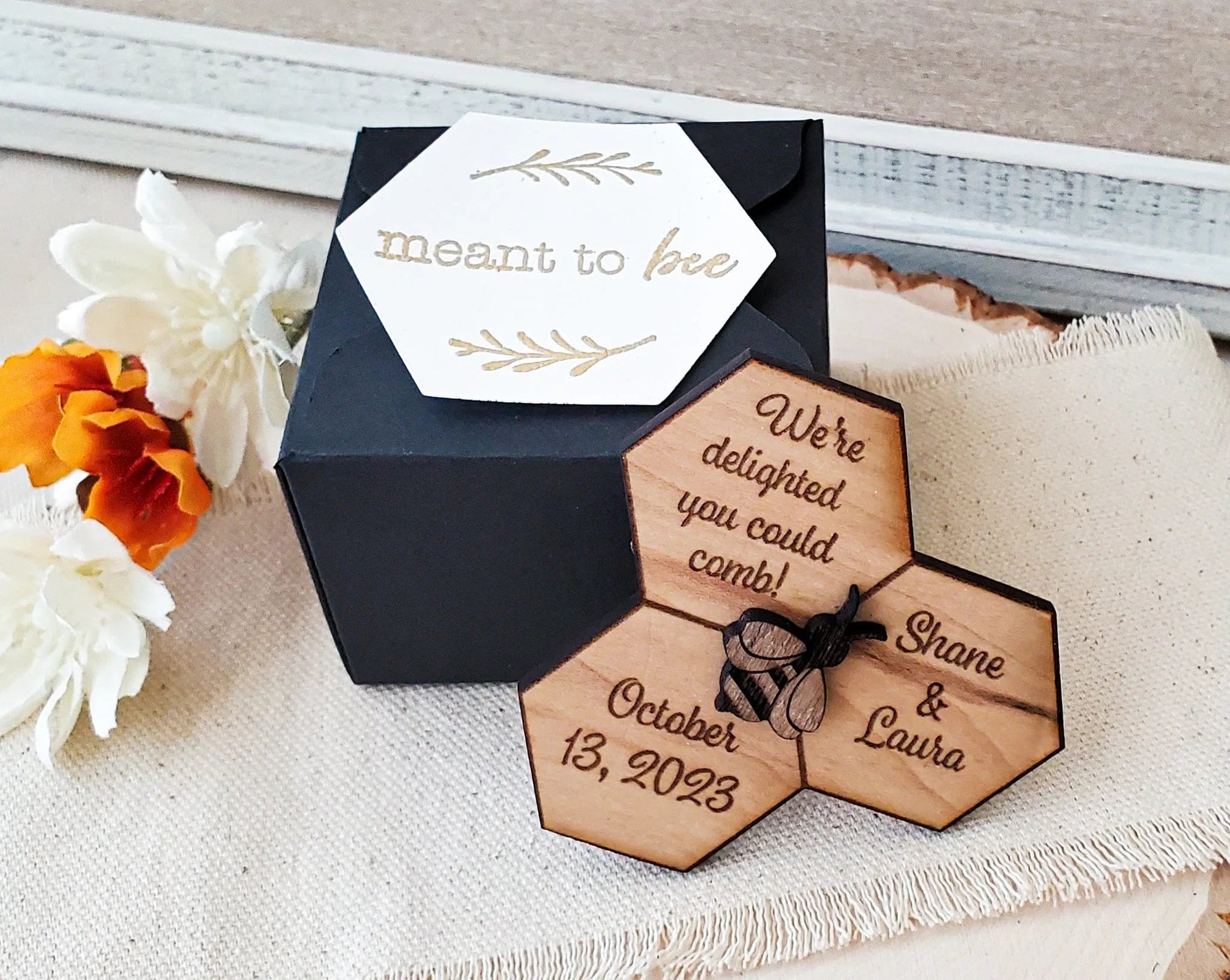 Meant to Bee Wedding Favor Magnets - New Beginning Designs