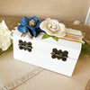 Navy and Pink Floral Ceremony Ring Box - New Beginning Designs