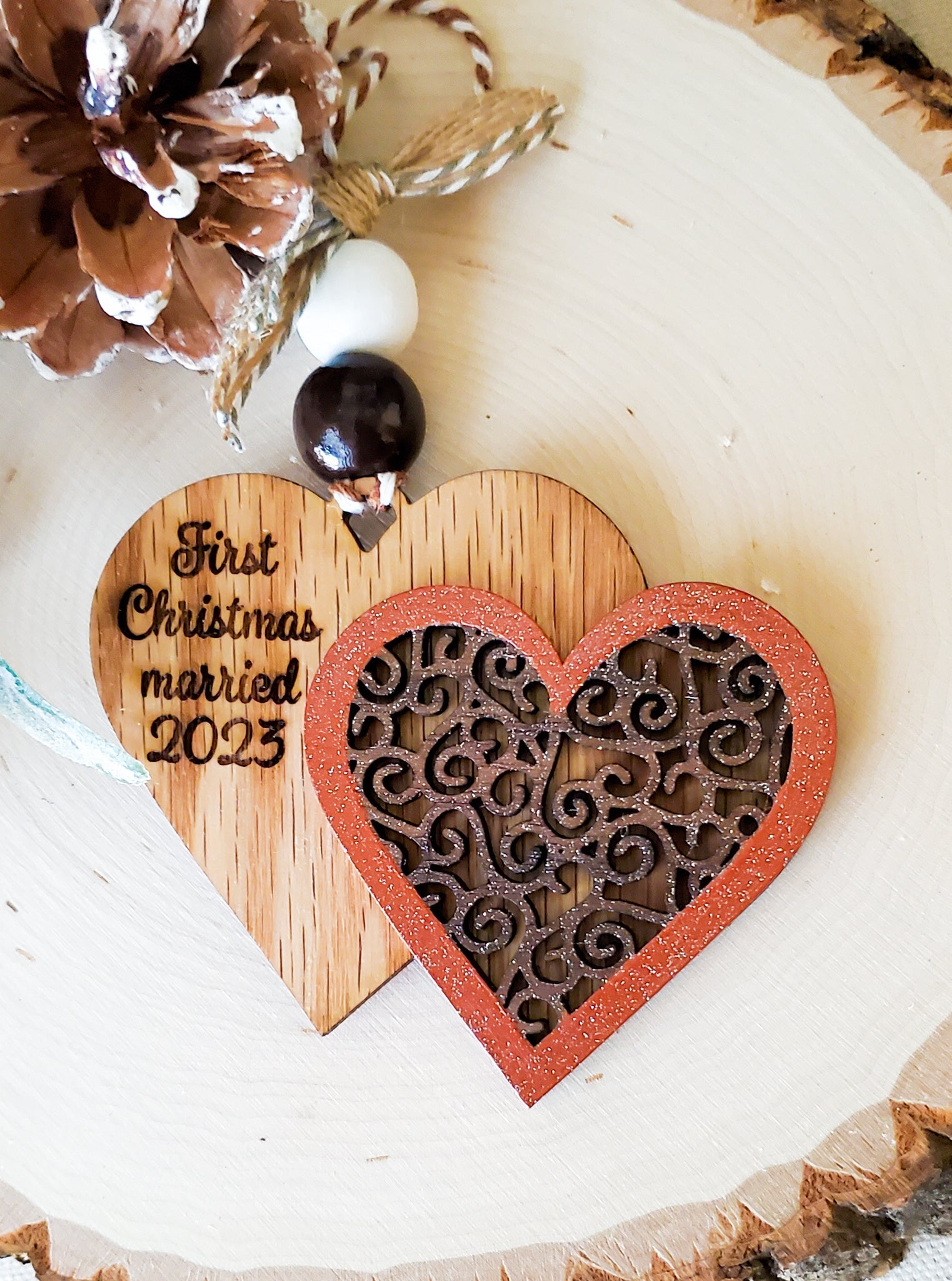 Newly Married Christmas Ornament - New Beginning Designs