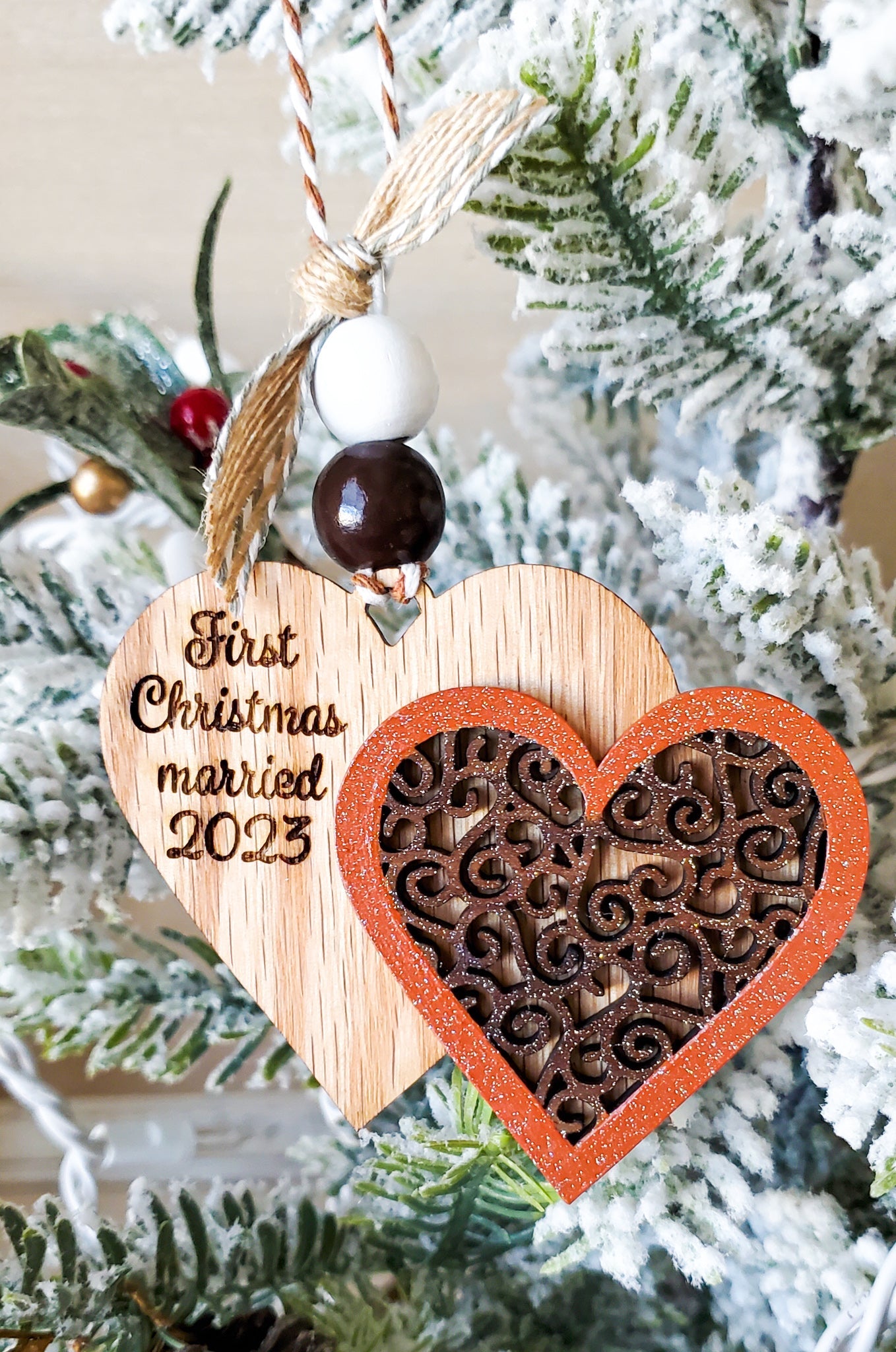 Newly Married Christmas Ornament - New Beginning Designs