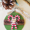 Newly Wed Candy Cane Christmas Ornament - New Beginning Designs