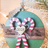 Newly Wed Candy Cane Christmas Ornament - New Beginning Designs