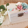 Pearl White Floral Ceremony Ring Box - New Beginning Designs