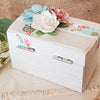 Pearl White Floral Ceremony Ring Box - New Beginning Designs