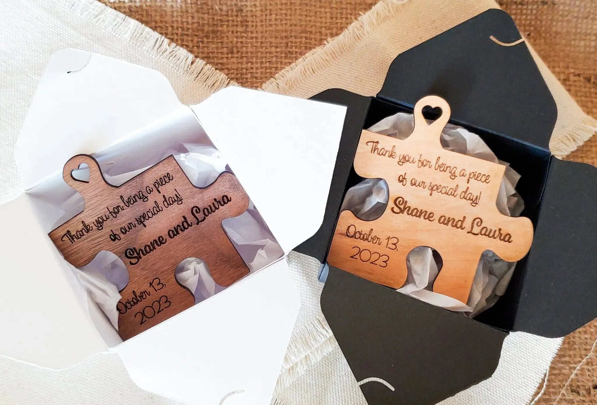 Puzzle Piece Magnet Wedding Favors - New Beginning Designs