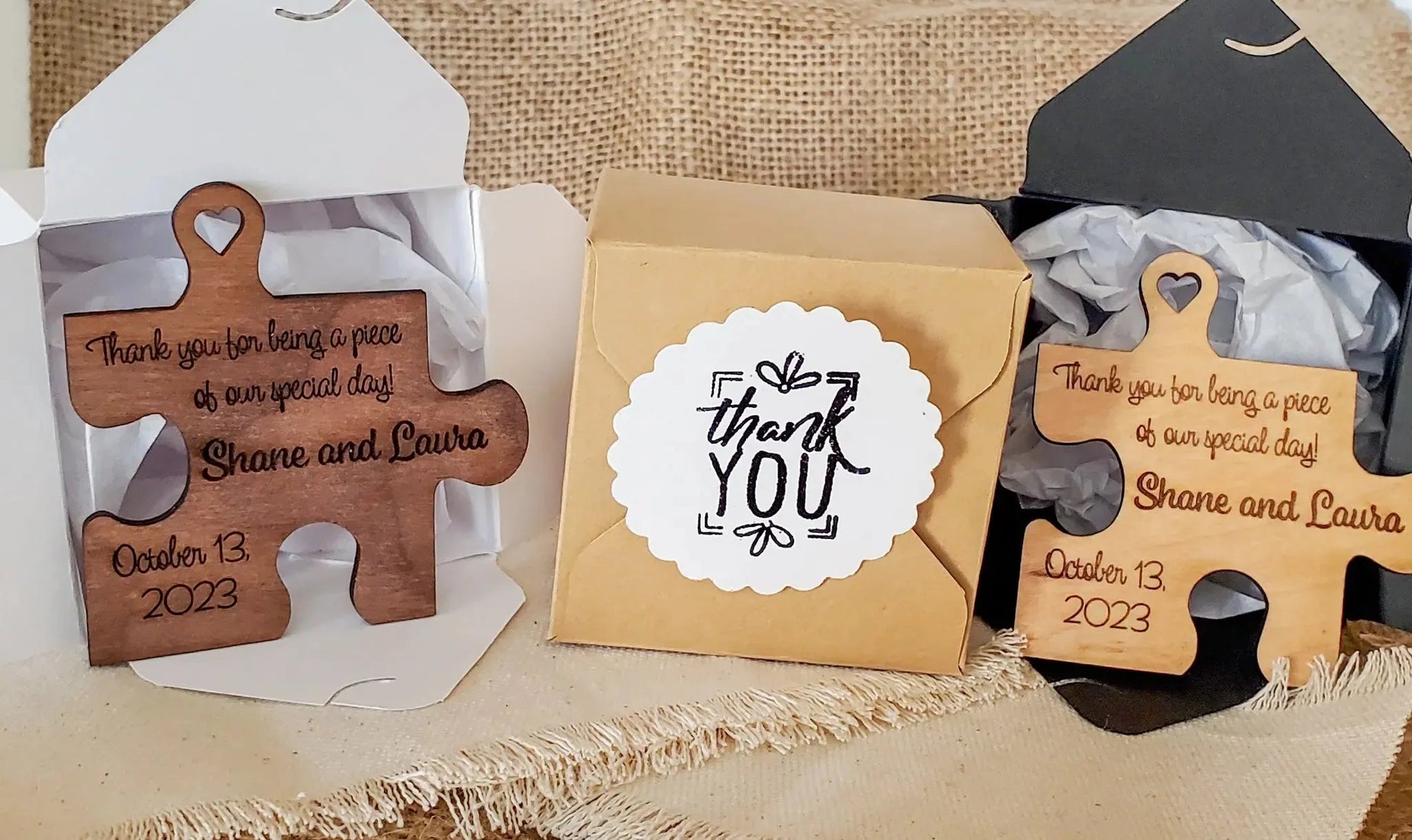 Puzzle Piece Magnet Wedding Favors - New Beginning Designs