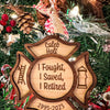 Retired Firefighter Christmas Ornament - New Beginning Designs