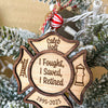 Retired Firefighter Christmas Ornament - New Beginning Designs