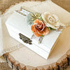 Rustic Champagne Wedding Ring Box - New Beginning Designs