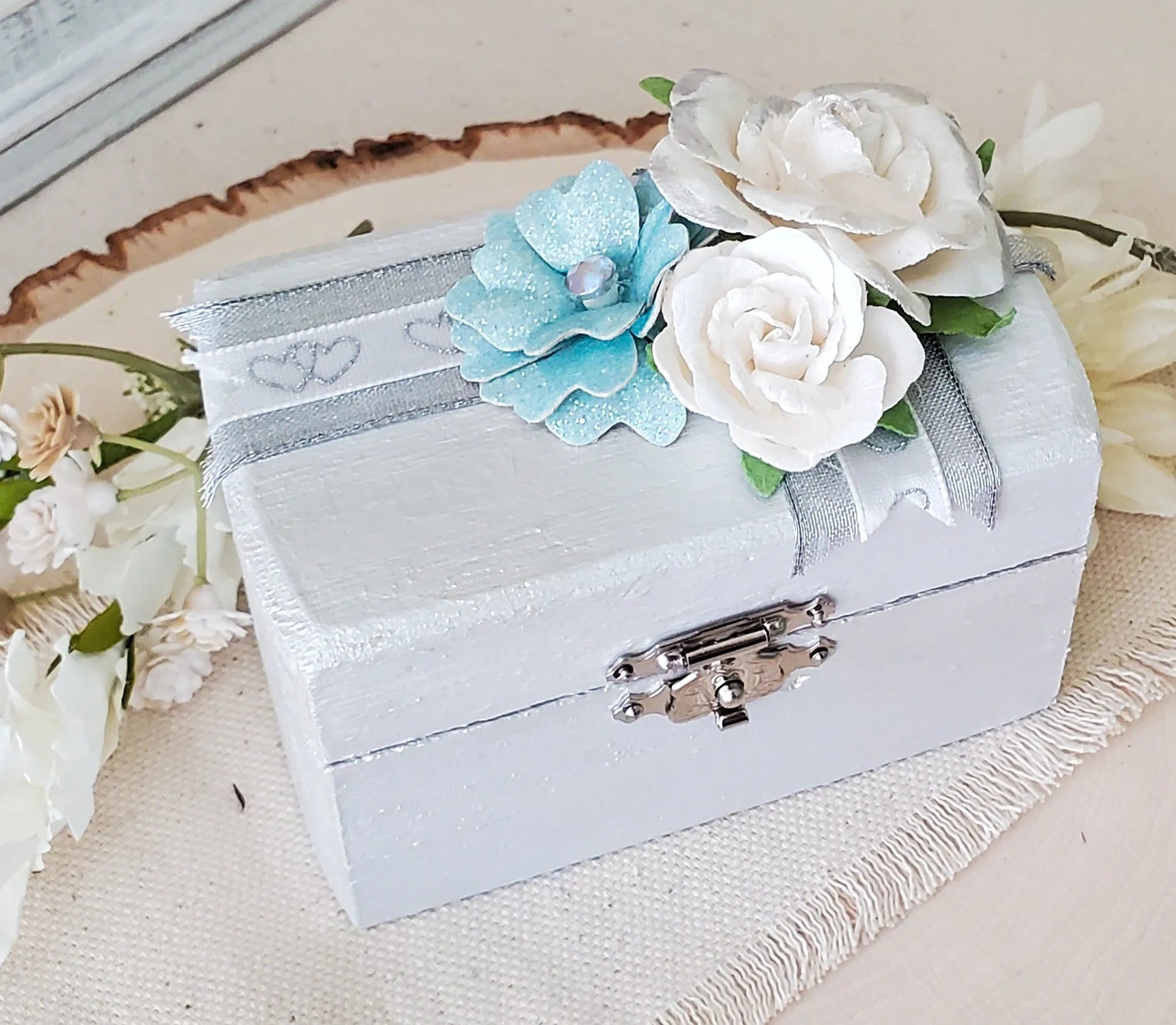 Silver Ceremony Ring Box - New Beginning Designs