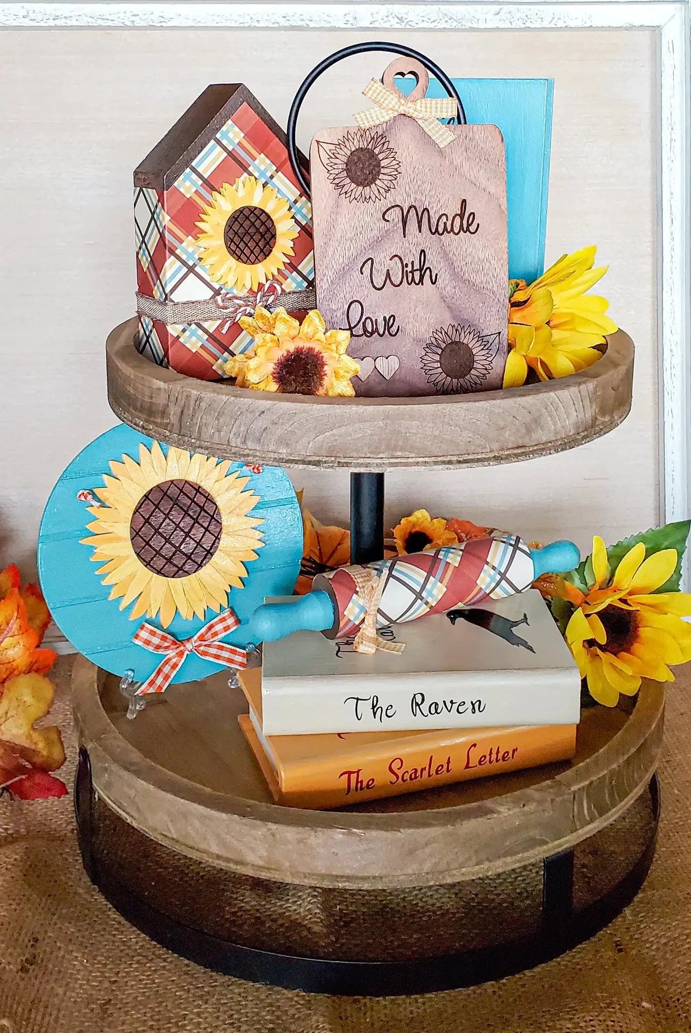 Sunflower Tier Tray Decor Set - New Beginning Designs