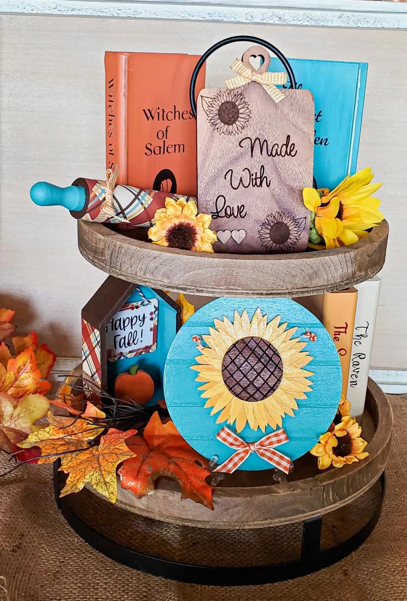 Sunflower Tier Tray Decor Set - New Beginning Designs