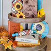 Sunflower Tier Tray Decor Set - New Beginning Designs