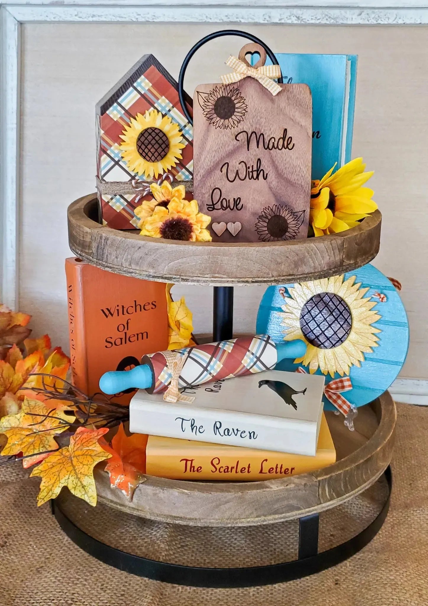 Sunflower Tier Tray Decor Set - New Beginning Designs