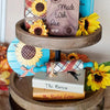 Sunflower Tier Tray Decor Set - New Beginning Designs