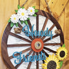Wagon Wheel Door Sign - New Beginning Designs